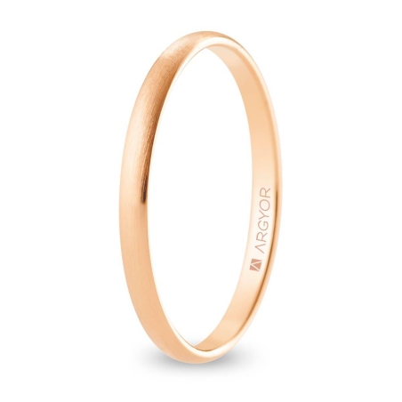 Alianza "Argyor" Satinada Oro 18k 2mm (R20CS00)