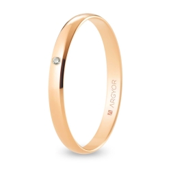 Alianza "Argyor" Diamante/Pulida Oro 18k 2.5mm (R25RP1D)