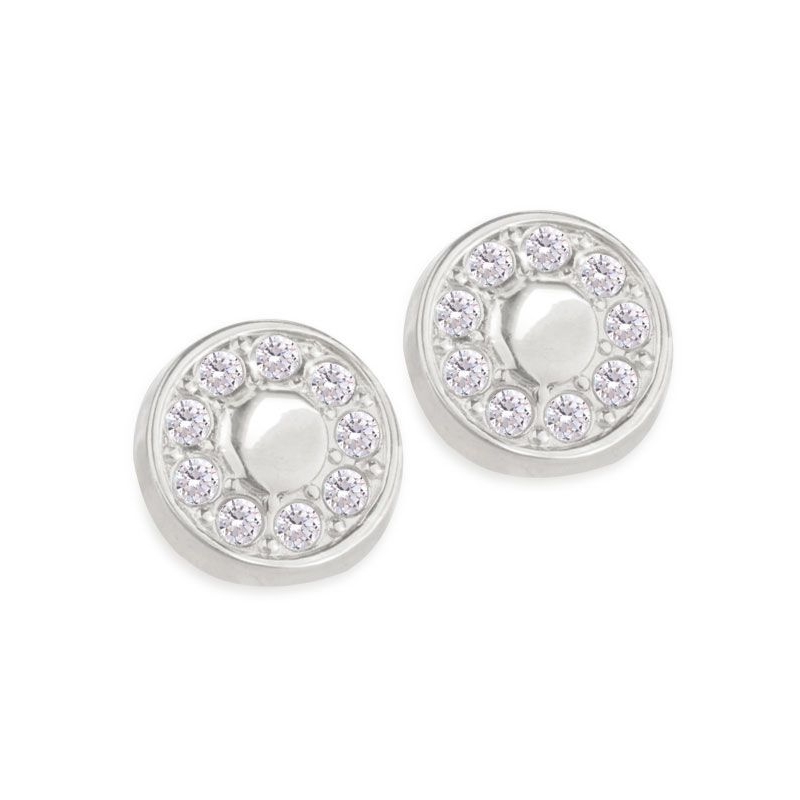 Pendientes Oro Blanco Redondos