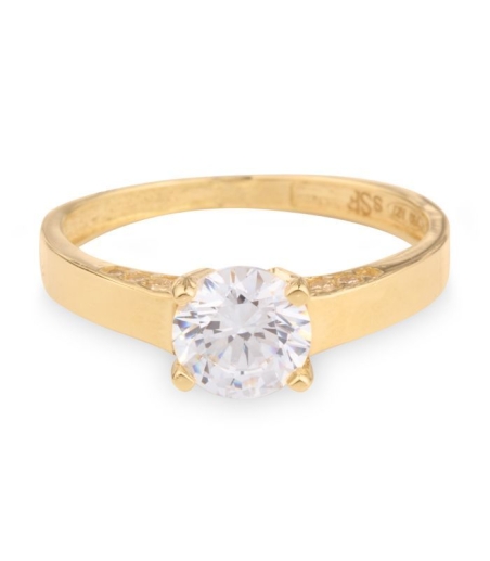 Anillo oro 18k con circonitas