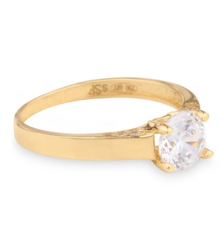 Anillo oro 18k con circonitas