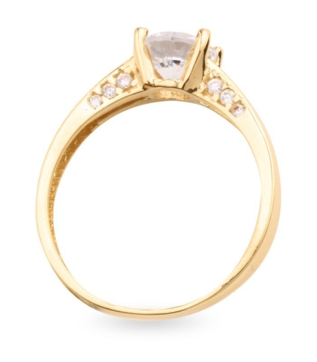 Anillo oro 18k con circonitas