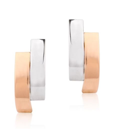 Pendientes oro 18k bicolor