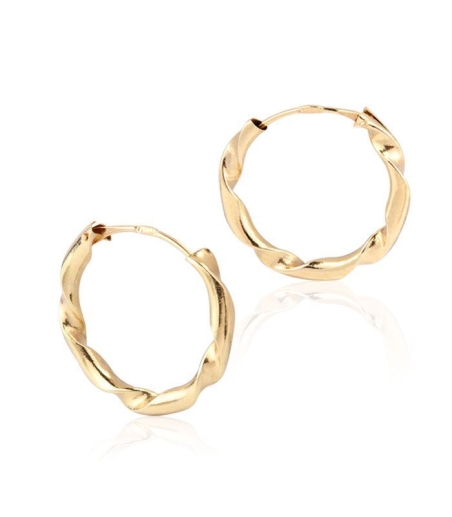 Pendientes Oro de Aro Rizado