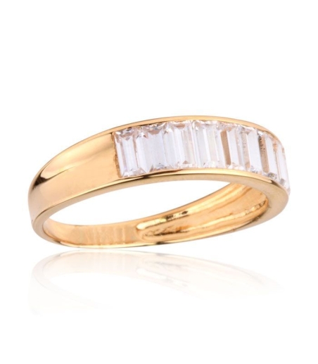 Anillo Oro  y Circonitas Baguette