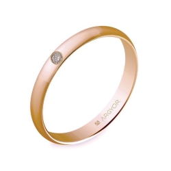 Alianza de boda oro rosa...