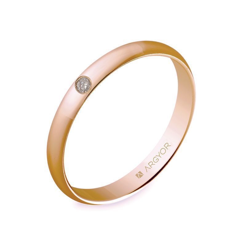 Alianza de boda oro rosa 5C305D