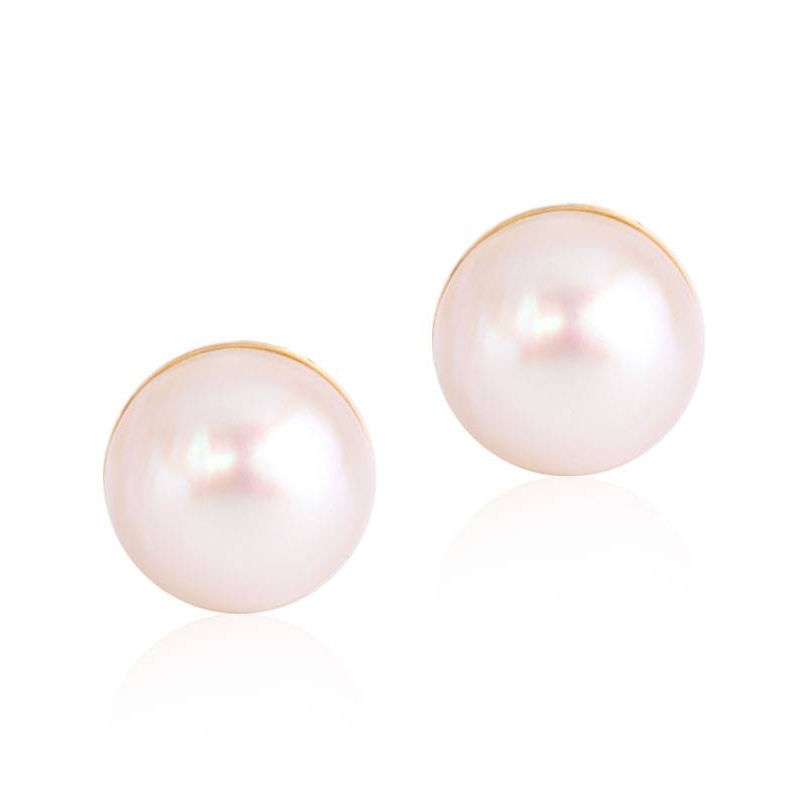 Pendientes Oro con Perla Japonesa