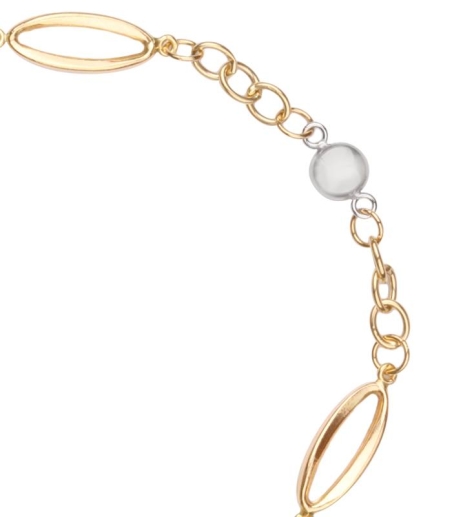 Pulsera oro bicolor 18k