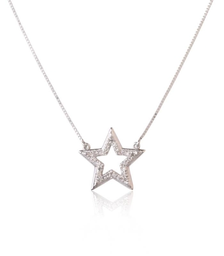 Colgante Estrella diamantes oro 18k