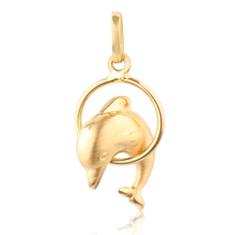 Colgante delfín oro 18k