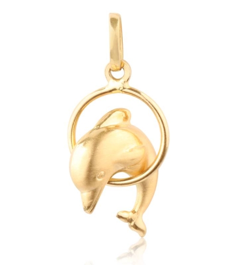Colgante delfín oro 18k
