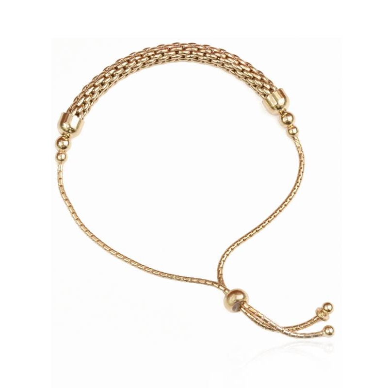 Pulsera malla baño de oro 3 colores
