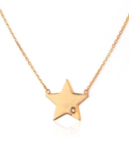 Gargantilla Oro Estrella Diamante