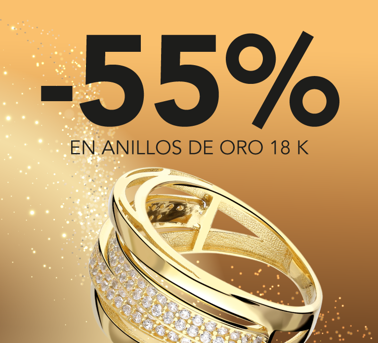 -55% en anillos de oro 18 k