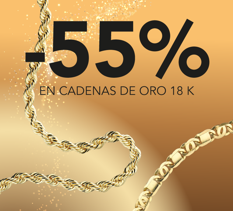 -55% en cadenas de oro 18k