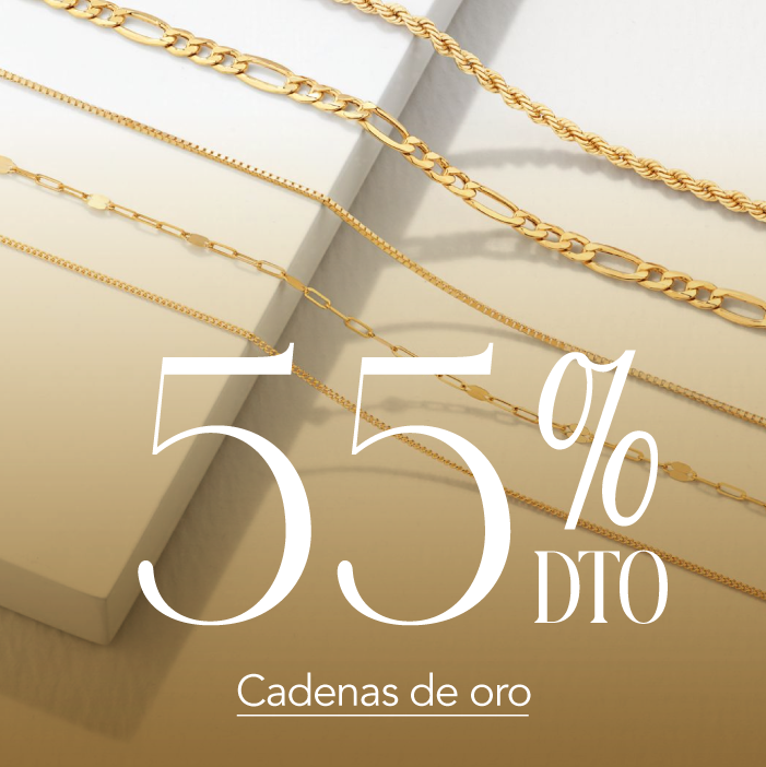 -55% en cadenas de oro 18k
